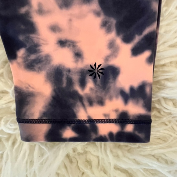 Athleta Girl "Chit Chat Capri Tights in Peach tie dye" - Picture 5 of 6